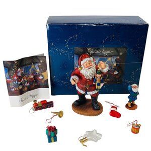 Vintage Christmas Santas Magic Holiday Mantel Display Yule Tide Joy Decor 86771